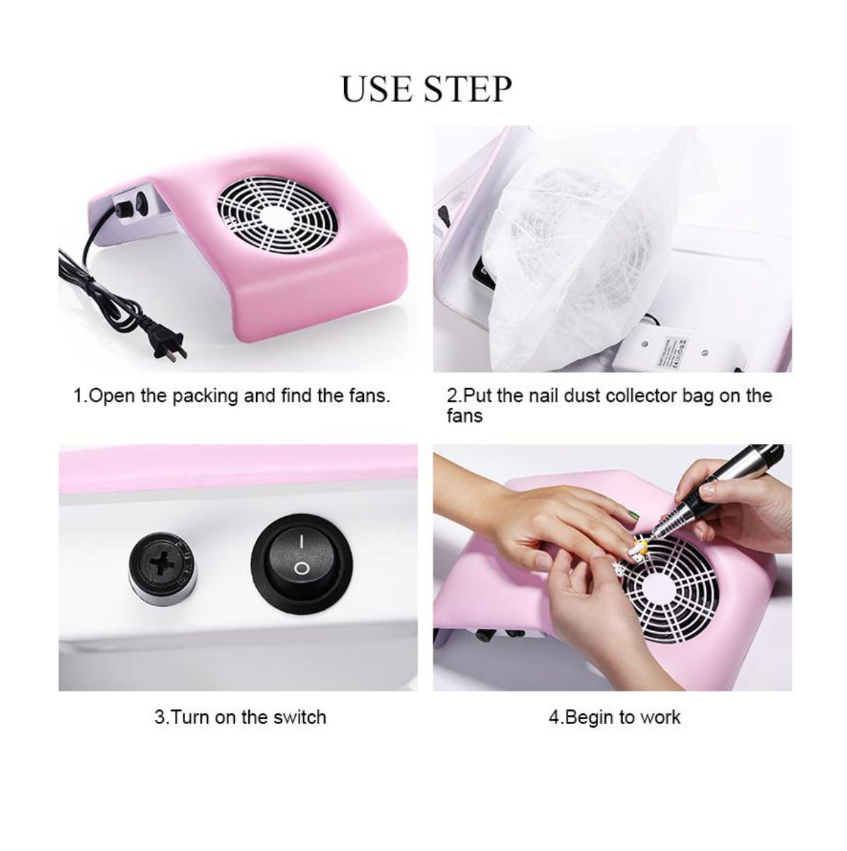 Miniatura 4 de Ventilador Extractor Polvo Uñas manicura